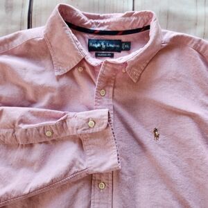 Polo Ralph Lauren Long Sleeve Shirt Pink, Men's Size XL